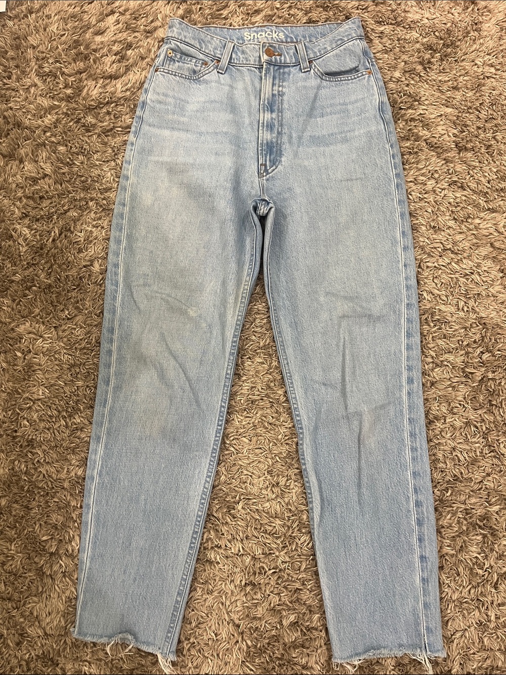 MOTHER “SNACKS” Light Blue High-Rise Straight Jeans - Picture 1 of 7